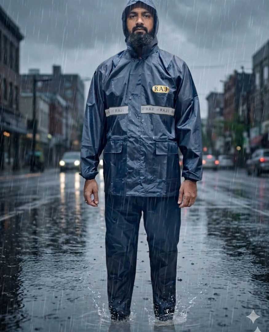 Double,part,100%,Waterproof,Raincoat
