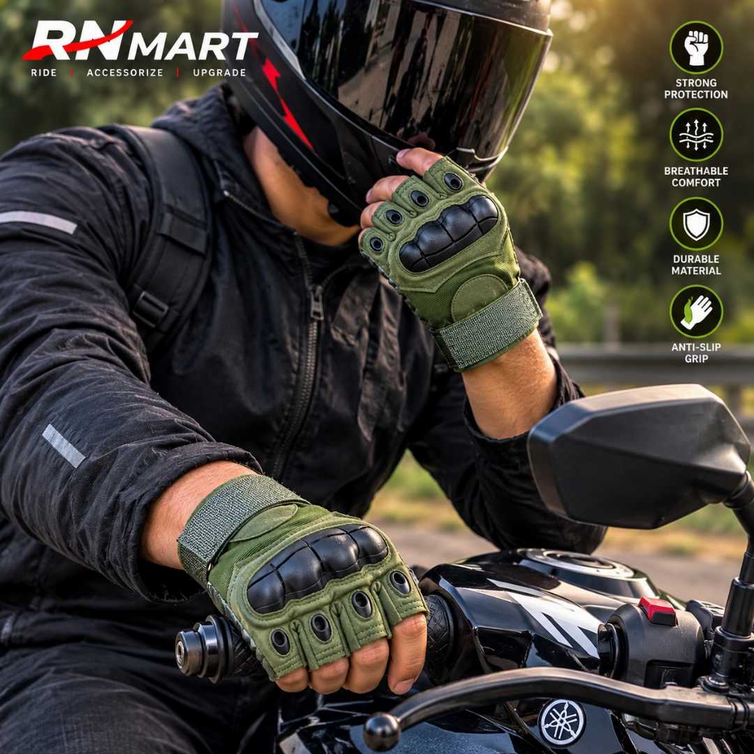 Motorcycle,Riding,Half,Finger,Hand,Gloves