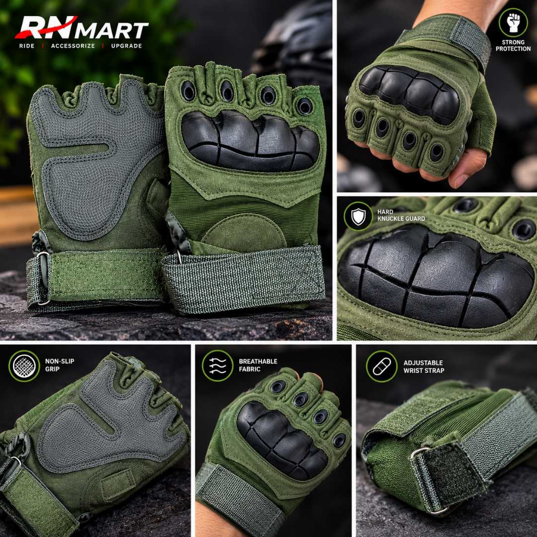 Motorcycle,Riding,Half,Finger,Hand,Gloves